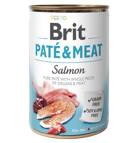 Brit latas paté & meat salmon para perros