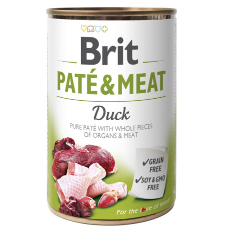 Brit latas paté & meat duck para perros
