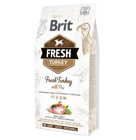 Brit fresh turkey & pea light fit & slim para perros