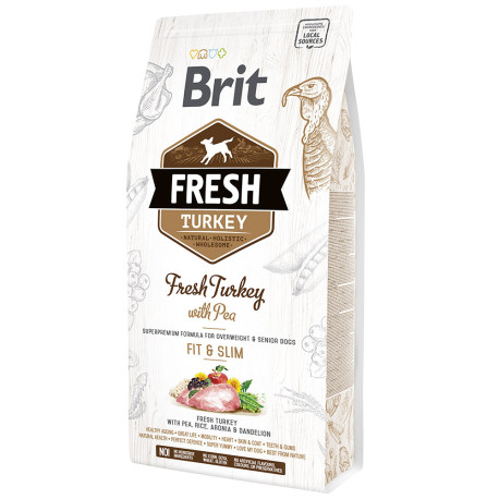 Brit fresh turkey & pea light fit & slim para perros