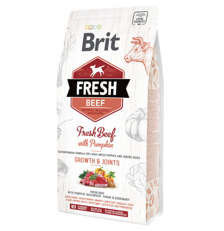 Brit fresh beef & pumpkin puppy large para cachorros raza grande