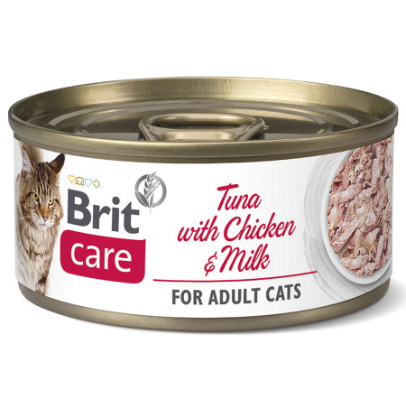 Brit care cat tuna with chicken and milk latas para gatos