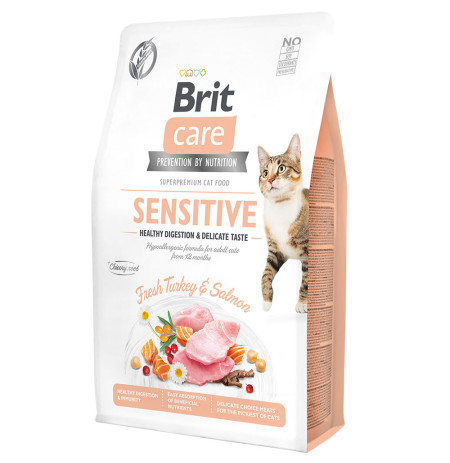 Brit care cat gf sensitive healthy digestion delicate taste para gatos