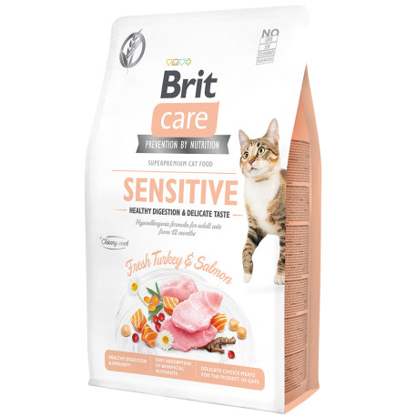Brit care cat gf sensitive healthy digestion delicate taste para gatos