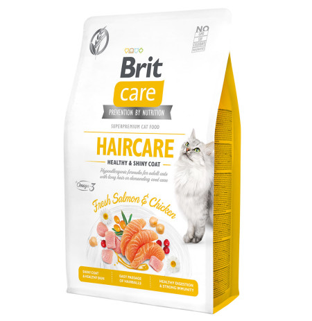 Brit care cat gf haircare healthy shiny coat para gatos