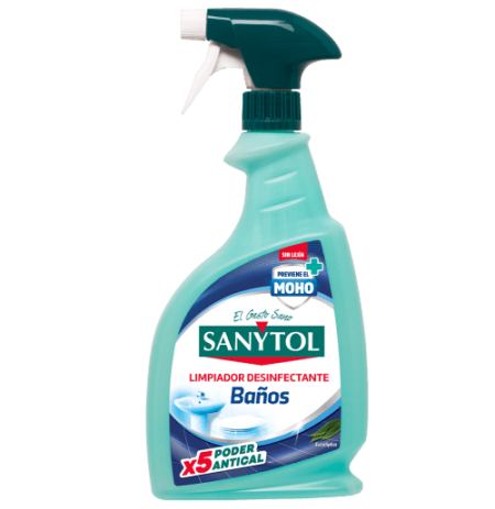 Sanytol baños limpiador desinfectante sin lejía previene moho