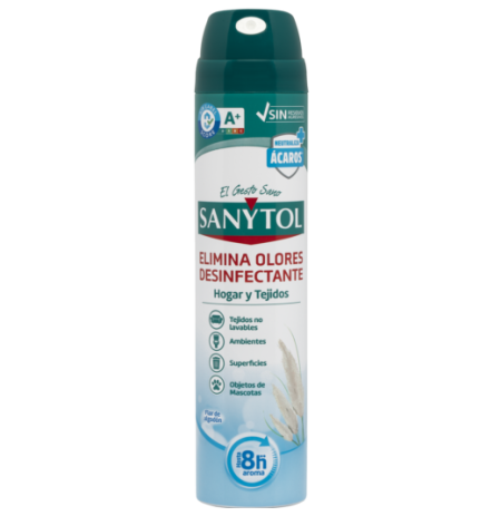 Sanytol ambientador desinfectante para hogar y tejidos flor de algodón