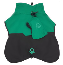 Benetton chubasquero impermeable verde con bolsita para perros