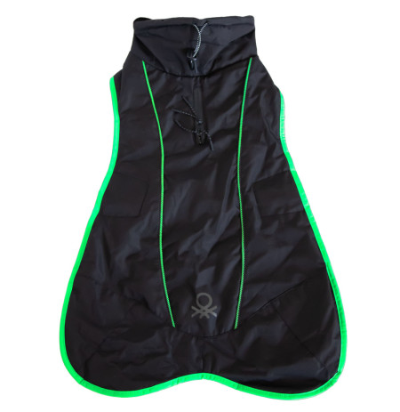 Benetton abrigo negro para perros