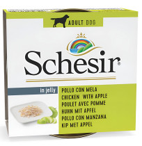 Schesir latas pollo con manzana para perros