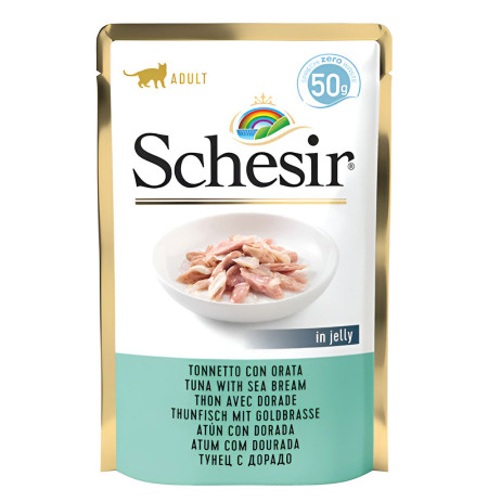 Schesir sobres atún con dorada para gatos