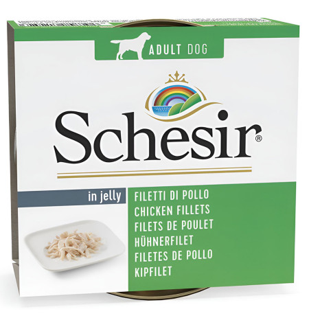 Schesir latas filetes de pollo para perros