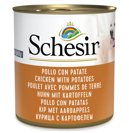 Schesir latas pollo con patatas para perros