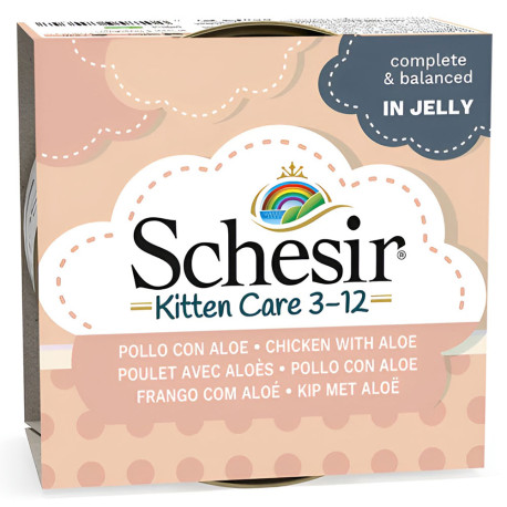  Schesir Kitten latas filetes de pollo con aloe para gatitos