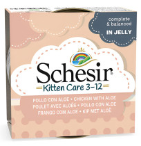 Schesir latas Kitten filetes de Pollo con Aloe para gatitos