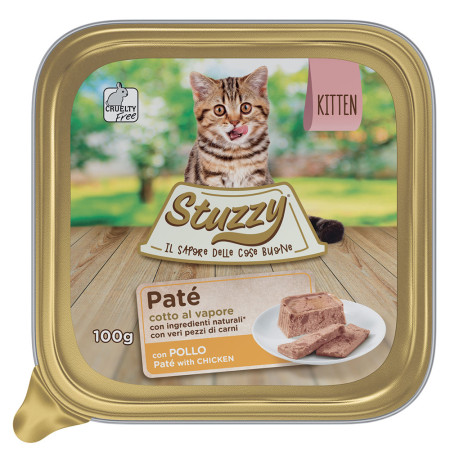 Stuzzy tarrinas pollo para gatitos para gatos