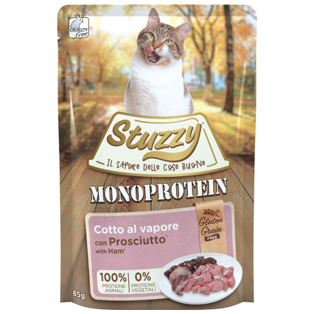 Stuzzy pouches jamón monoprotein grainfree para gatos
