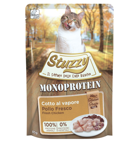 Stuzzy pouches pollo monoprotein grainfree para gatos
