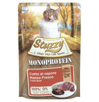 Stuzzy pouches buey monoprotein grainfree para gatos