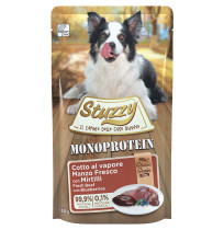 Stuzzy pouches buey monoprotein grainfree con arandanos para perros
