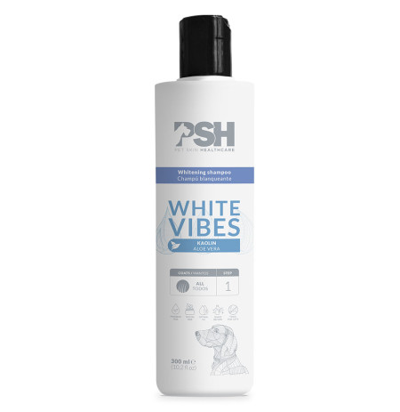 Psh white vibes champú blanqueante para perros
