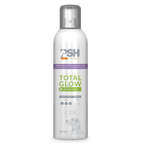 Psh total glow spray antiestático y potenciador de brillo para perros en bote de 300ml