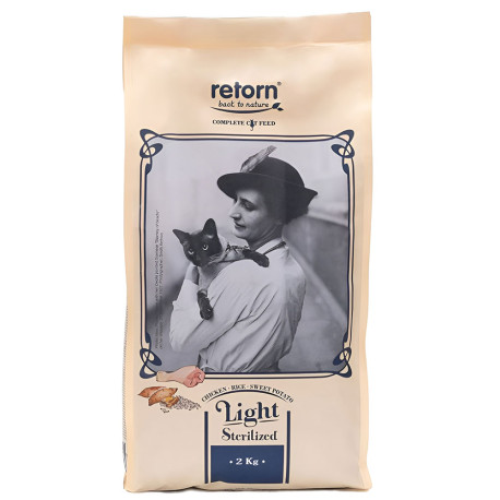 Retorn Cat Adult Light Sterilized para gatos esterilizados en saco de 2Kg