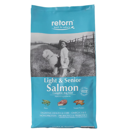 Retorn light & senior salmón para perros