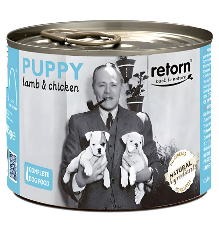 Retorn latas puppy cordero y pollo para cachorros