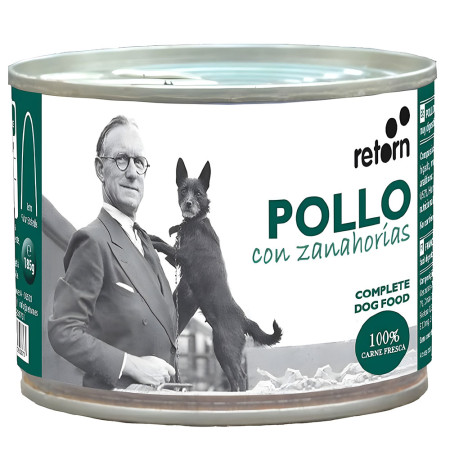 Retorn latas pollo con zanahorias para perros en formato de 185g