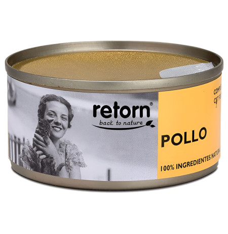 Retorn latas cat pollo para gatos en formato de 80g