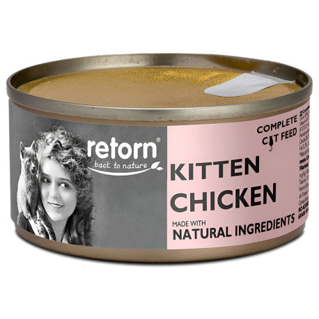 Retorn latas cat gato kitten pollo para gatos en formato de 80g