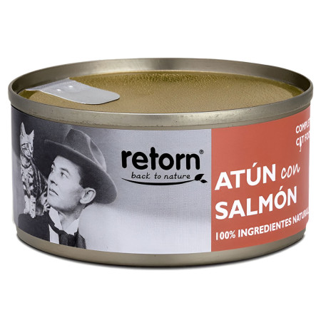 Retorn latas cat atún con salmón para gatos en formato de 80g