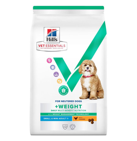 Hill's vet essentials weight for neutered perros adultos razas pequeñas y mini pollo