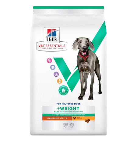 Hill's vet essentials weight for neutered perros adultos razas grandes pollo
