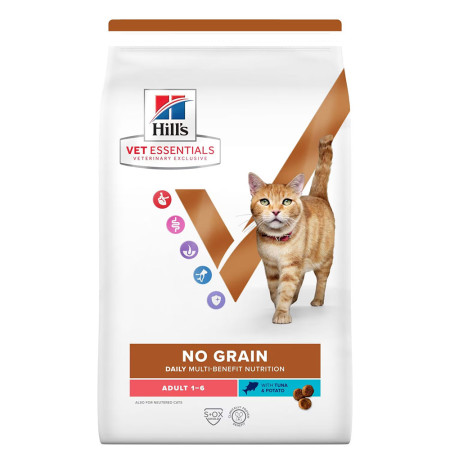 Hill's vet essentials multibenefit no grain para gatos adultos atún y patata