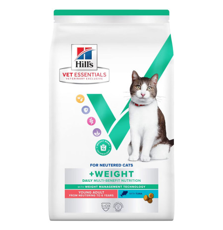 Hill's vet essentials feline young adult neutered cat atún