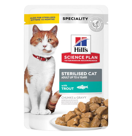 Hill's science plan feline sterilised trucha (sobre)