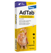AdTab comprimido antiparasitario masticable para gatos pequeños de entre 0,8 kg y 2 kg