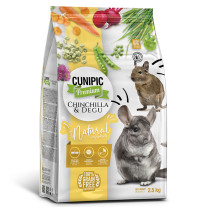 Nuevo diseño Cunipic Chinchillas y Degú en formato de bolsa de 2,5Kg