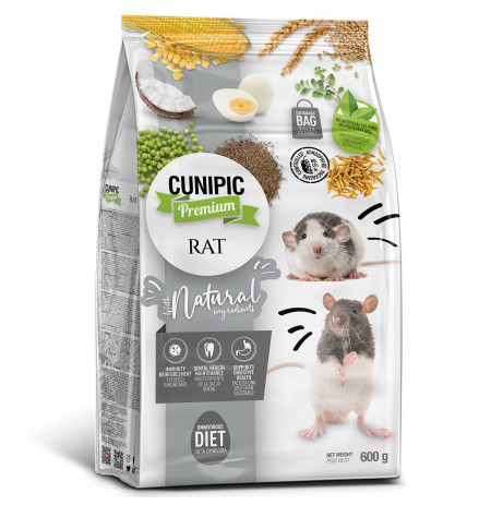 Diseño viejo o antiguo de Cunipic pienso para ratas comida super premium 800g