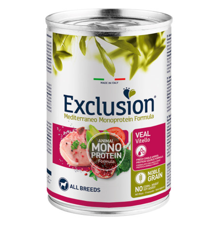 Exclusion Lata Adult Veal para perros