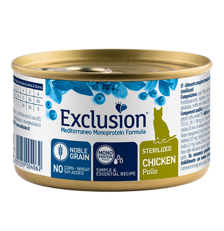 Exclusion cat lata sterilized chicken para gatos