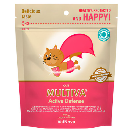 Vetnova Multiva Active Defense Cats apoyo sistema inmune para gatos