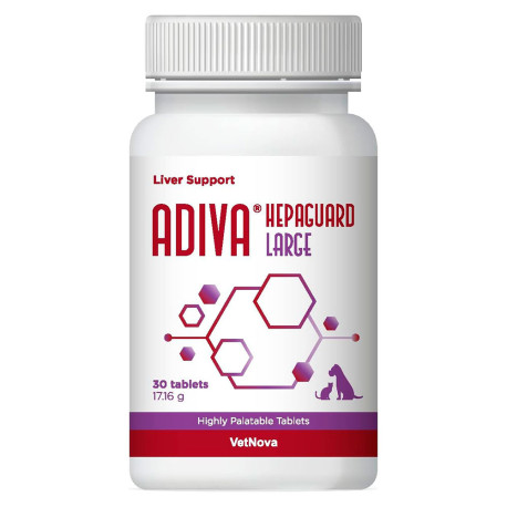 Vetnova adiva hepaguard large comprimidos (función hepática) para perros y gatos