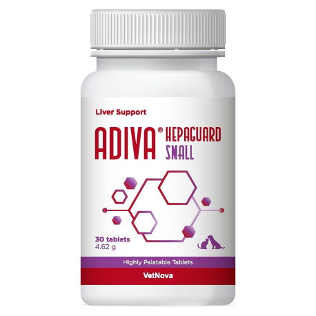 Vetnova adiva hepaguard small comprimidos (función hepática) para perros y gatos