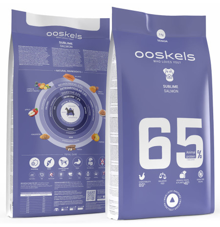 Ooskels 65 Senior Salmon Grain free sublime para perros en saco de 3Kg