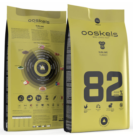 Ooskels 82 Adult Turkey (pavo) Grain free sublime para perros en saco de 3Kg