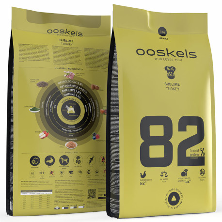 Ooskels 82 Adult Turkey (pavo) Grain free sublime para perros en saco de 3Kg