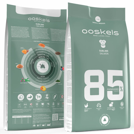 Ooskels 85 Small Breeds Salmon Grain free sublime para perros mini en saco de 3Kg